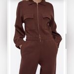 ZARA  Brown Knit Jumpsuit With Pockets - M Photo 3