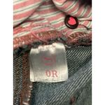 PINK - Victoria's Secret  Capri Jeans Womens 0R Blue Frayed Raw Hem Denim Photo 4