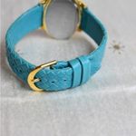 Joan Rivers Joan River Rhinestone Blue Face Woven Leather Band 8in Works New Battery Watch Photo 3