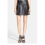 Joie  Maisel Lambskin Leather Mini Skirt - S Photo 2