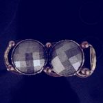 Amrita Singh Vintage gunmetal and brass statement bracelet. Stretch to fit. Photo 4