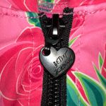 Betsey Johnson Womens One Piece Swimsuit Scuba Knit Half Zip Long Sleeve Pink M Photo 8