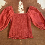 525 America  semi cropped smocked top  size large  Retails from $60-$100 Photo 0