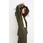 Madewell  Shaw Olive Green Diamond Jacquard Blazer Womens Small Photo 2