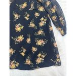 ZARA Basic Black Sheer High Neck Long Sleeve Floral Dress Size S Photo 3