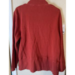 Orvis  Sweater Cardigan Women's M Orange Cotton Full Zip Jacket pockets Photo 4