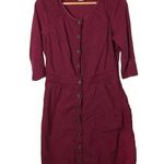 Prairie Underground Red Button Down Knee Length Dress S Photo 0