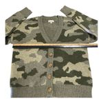 Lucky Brand  Size Small New Super Soft Sweater Cardigan Wool Blend Camo Green M Photo 11