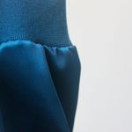 Versona Teal Blue Silky Chic Long-Sleeve Party Formal Midi Dress Small Photo 3