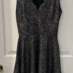 AQUA Brand Bloomingdales Scalloped Neck Dress Gold Glitter Black Small NYE Party Photo 0