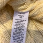 L.L.Bean  SWEATER VEST Sz S-REG YELLOW CABLE KNIT SLEEVELESS PULLOVER 100% COT#99 Photo 5