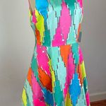 CeCe  Neon Geometric Print Flare Dress Photo 1