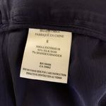 Theory Navy Silk Blend Pants 8 Relaxed Tapered Dressy Minimalist Women’s Photo 3