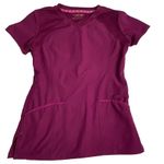 HEARTSOUL Purple Stretchy‎ Scrub Top XXS Extra Extra Small V Neck Pockets Photo 0