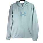 Under Armour  Womens Storm UA Logo Pullover Hoodie Sz Large Light Blue Fleece Photo 1