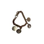 Made in Italy rose gold toned charm bracelet mother Mary and religious charms Pink Photo 7