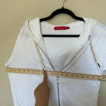 n:philanthropy N philantrophy white hooded long zip‎ up oversized distressed hem size XS Photo 10