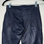 ZARA  WOMAN womens size 6 black pull on leggings side ankle zipper skinny shiny Photo 1