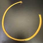 Vintage Unsigned Gold Tone 7mm Omega Chain 16” Choker Statement Necklace 25g. Photo 8