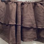 Zuliana Size Small Brown Ruffle Side Tie Skirt. Made in USA. New With Tags Photo 2