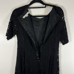 L.K. Bennett Black Lace Short Sleeve Knee Length Sheath Dress‎ Size 10 Designer Photo 8