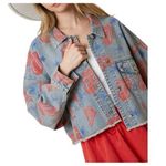 Fantastic Fawn The Rolling Stones Stars & Tongue Graphic Jacket Size Small NWT Photo 0