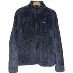 Patagonia  Women's S Smolder Blue Gray Los Gatos 1/4-Zip Sherpa Fleece Pullover Photo 0