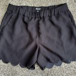 Madewell  black dress shorts with scalloped edge size small Photo 1