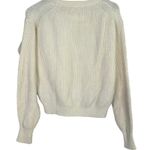 J.Crew  Wool Blend Cable Knit Relaxed Fit Long Sleeve Crew Neck Sweater XS Cream Photo 12