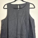 Quince  Black Linen Sleeveless Mini Dress with Pockets Size Medium‎ Photo 4