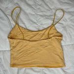 PacSun Yellow & White Striped Tank Top Photo 1