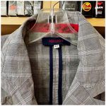 Kenzo Y2K Business Suit jacket Womens EU Size 42 US Size 4 Small Gray Plaid Vtg Photo 1