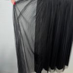 Elegant Black Midi Dress with Sheer skirt Size XL Photo 2