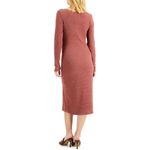 INC International Concepts Sweater Dress Sweetheart Neckline Ribbed Brown L Size L Photo 1
