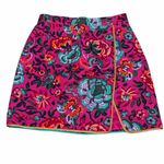 Nanette Lepore  Pink Floral Embroidered Beaded Mini Skirt size 2 Photo 1