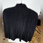 Alex Evenings  black‎ shimmer lame zipper jacket sz Small Photo 5