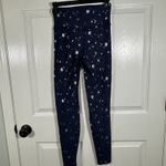 Marika Marley Celestial Print Leggings Navy Waist Pocket S Ankle Blue Photo 6