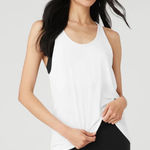 Alo Yoga New With Tags White All Don’t Get It Twisted Tank Sz M Photo 0