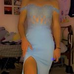 PromGirl  Light Blue Strapless Gown Photo 0