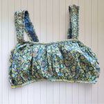 American Eagle  Floral Boho Cottagecore Crop Top Shirred Straps Cami Tank Photo 1