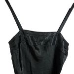 VINTAGE Women’s Satin Square Neck Ruffle Bust Camisole Blouse Black OS Size undefined Photo 3