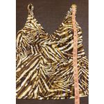 Jantzen Classics Animal Print Brown Beige Tankini Top V Photo 2