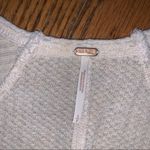 Free People  Cream Waffle Knit Long Sleeve Tunic Top size Small Photo 5
