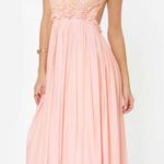 Lulus Blooming Prairie Crochet Pink Maxi Dress - S Photo 4