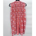 Roberta Roller Rabbit Red Floral Sleeveless Button Up Tunic Tank Dress Size Med Photo 1