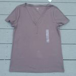 Gap NWT  Short Sleeve Ribbed Henley Shirt Photo 4