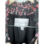 Charles Henry Midi Dress Women Small Black Pink Peasant Prairie Cottage Boho Photo 2