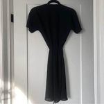 Aritzia  Babaton Mini Wrap Dress Black Chiffon Short Sleeve V-Neck Size XXS Photo 3