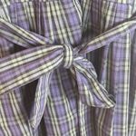 Lands' End  Canvas Plaid Shirt Dress Sz 2 Blue Green Button Up Long Sleeve Photo 3