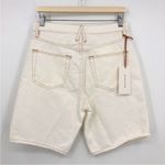 SLVRLAKE London Relaxed Denim Shorts Ivory High Rise Non Photo 3